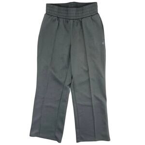 Apana Women's Medium Olive Green Wide Leg Pants Elastic Waist Pockets